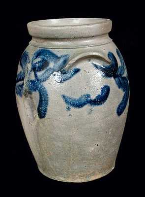 Stoneware Crock with Tulip Decoration, Baltimore, circa 1830