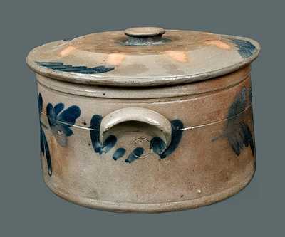 Chester County, PA Stoneware Cake Crock with Lid
