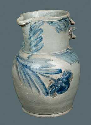 Stoneware Pitcher with Floral Decoration, Baltimore, circa 1860