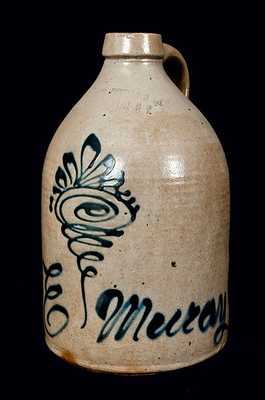 HAXSTUN, OTTMAN, & CO. / FORT EDWARD Stoneware Jug with Script Advertising