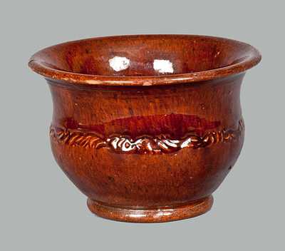 Redware Porringer with Coggled Design att. Jacob Heart, Chambersburg, PA