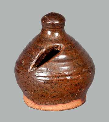 Diminutive Redware Bank