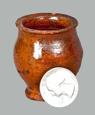 Miniature Glazed Redware Jar