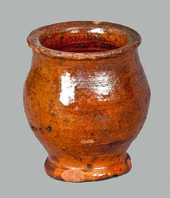 Miniature Glazed Redware Jar