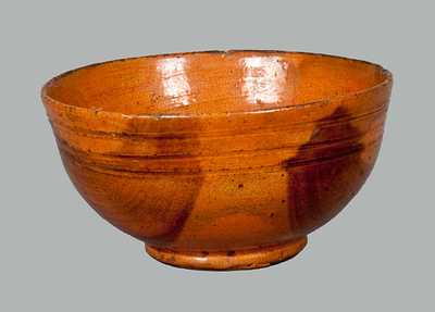 Redware Bowl with Manganese Decoration