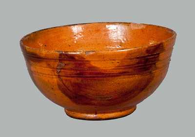 Redware Bowl with Manganese Decoration