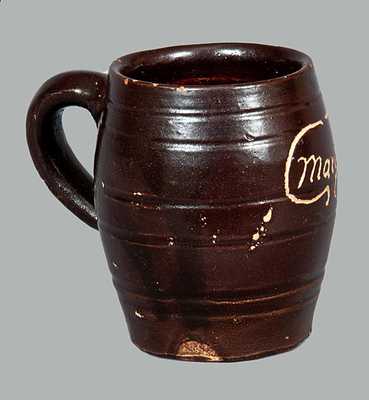 Stoneware Barrel-Shaped Pitcher with 