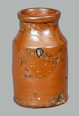 Rare Stoneware Ink Bottle with HARRISBURG Advertising