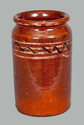 Slip Decorated Redware Jar