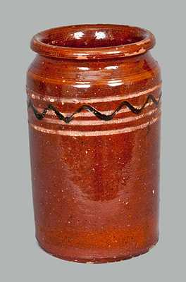 Slip Decorated Redware Jar
