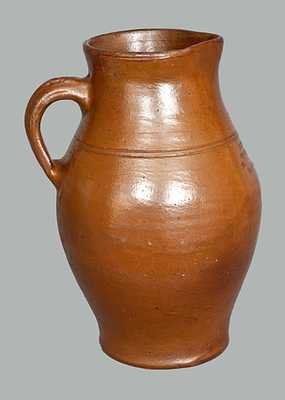 Rare C. CROLIUS / MANHATTAN WELLS / NEW-YORK Stoneware Pitcher