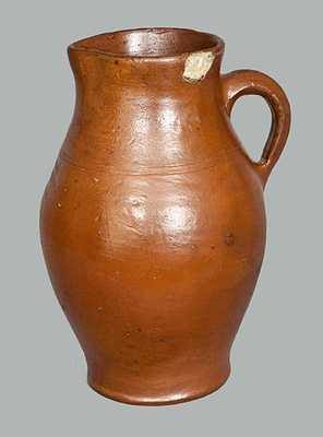 Rare C. CROLIUS / MANHATTAN WELLS / NEW-YORK Stoneware Pitcher