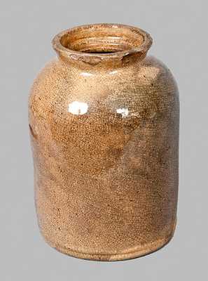 Yellow Glazed JOHN BELL /WAYNESBORO Redware Canning Jar