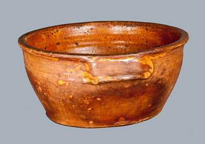 Handled Redware Bowl
