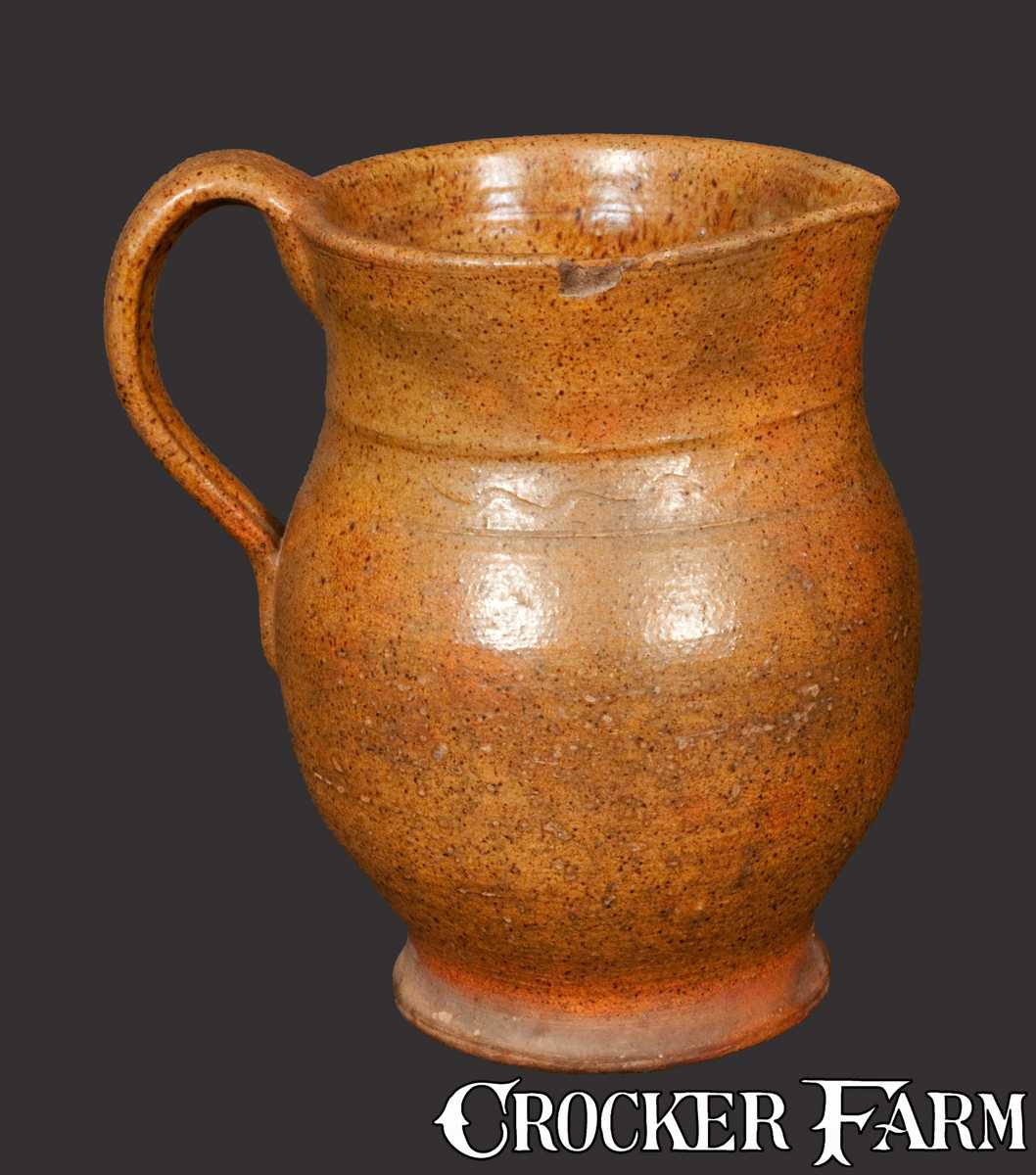 Redware Pitcher with Speckled Pumpkin Glaze -- Lot 169 -- March 2, 2013 ...