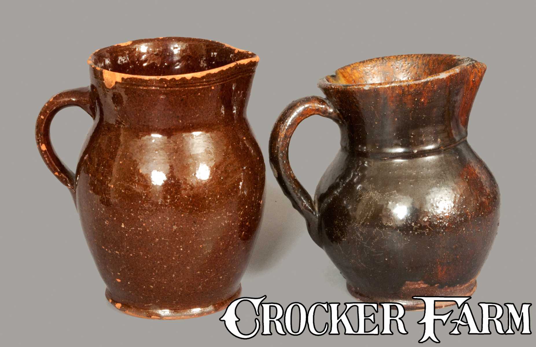 Lot of Two: Lead-Glazed Redware Pitchers -- Lot 386 -- March 2, 2013 ...