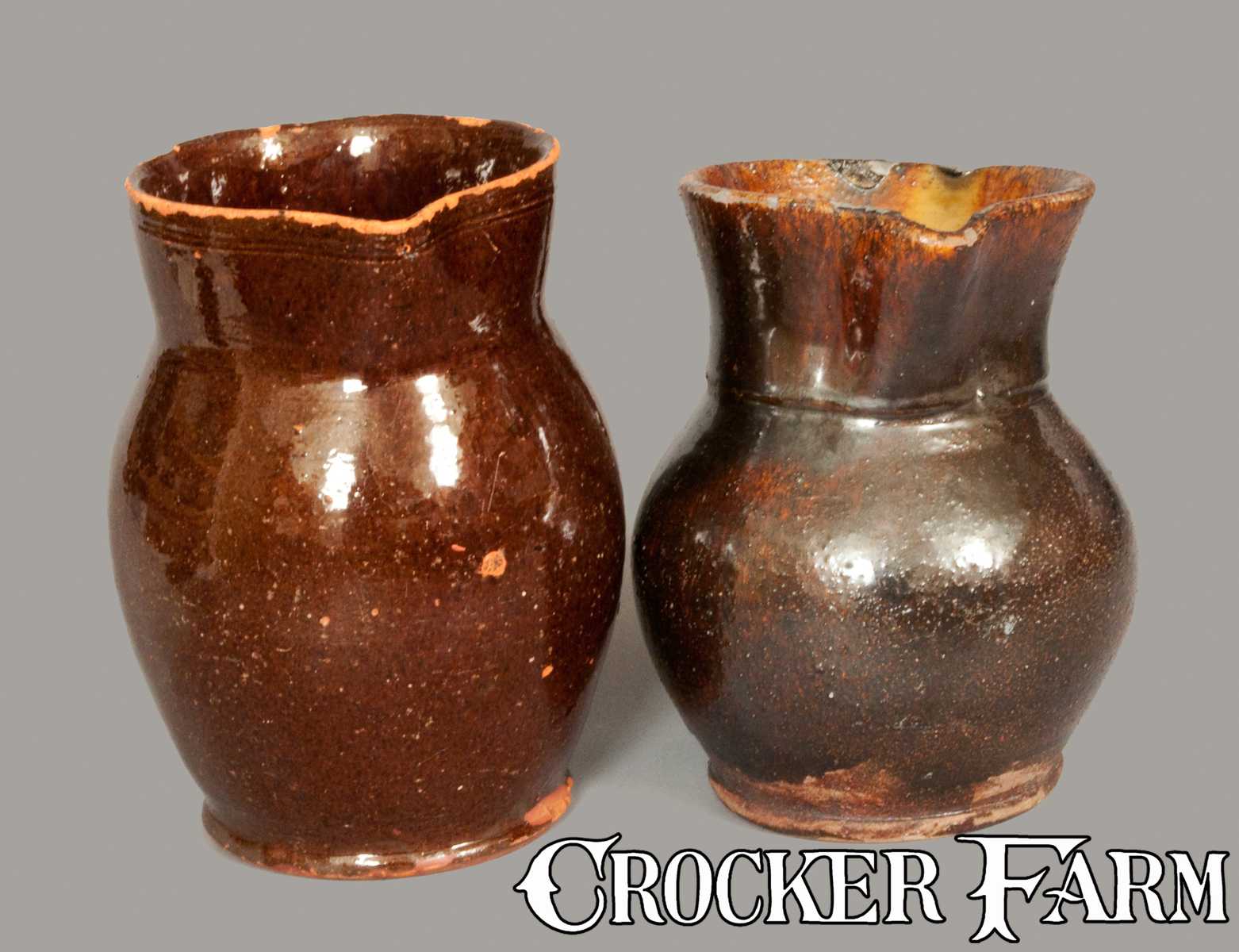 Lot of Two: Lead-Glazed Redware Pitchers -- Lot 386 -- March 2, 2013 ...