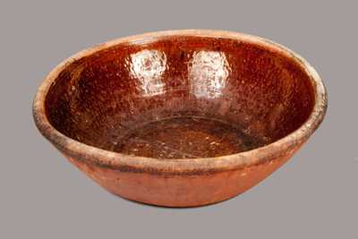 Redware Bowl with Manganese Interior