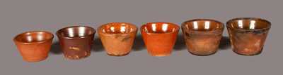 Lot of Six: Small Utilitarian Pottery Jars