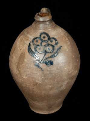 Manhattan Stoneware Jug with Impressed and Incised Floral Decoration