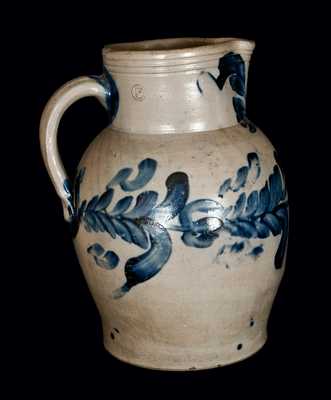 Rare 3 Gal. Stoneware Pitcher, Baltimore, circa 1840