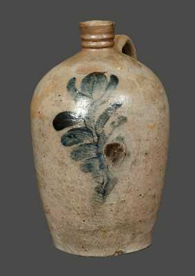 Quart-Sized Stoneware Jug with Tulip Decoration, Virginia, circa 1830