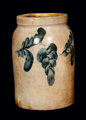 1 Gal. Remmey, Philadelphia, Stoneware Crock with Floral Decoration