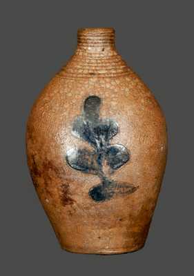 Cobalt-Decorated Stoneware Flask, New York State origin, circa 1820.