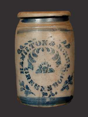 HAMILTON & JONES / GREENSBORO, PA Stoneware Crock