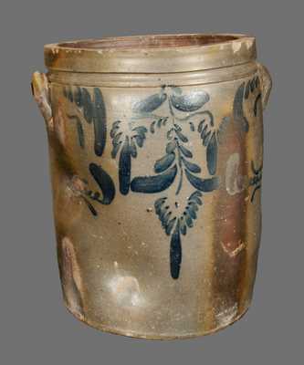 6 Gal. J. M. HICKERSON / STRASBURG, VA Stoneware Crock with Floral Decoration