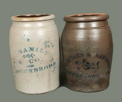 Lot of Two: Greensboro, PA Stoneware Jars