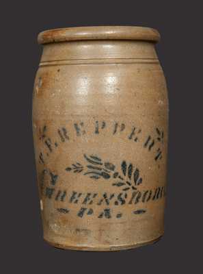 T. F. REPPERT / GREENSBORO, PA Stoneware Crock