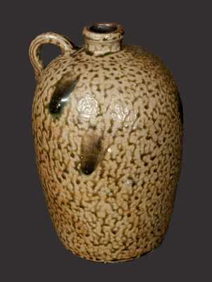 1/2 Gallon Alkaline Glazed Stoneware Jug, North Carolina origin.