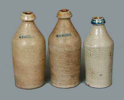 Lot of Three: Stoneware Bottles