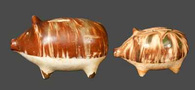 Lot of Two: English Pottery Pig Banks