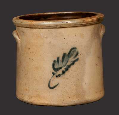 Stoneware Crock with Leaf Decoration, Northeastern U.S. origin.