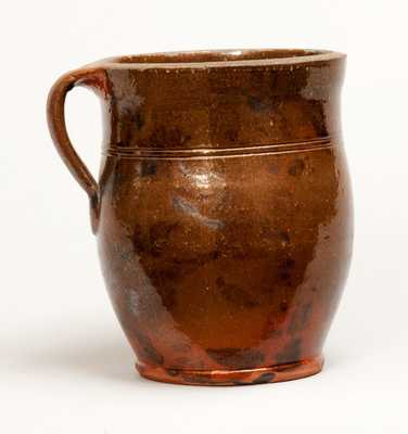 Glazed Redware Handled Jar, Pennsylvania origin, third quarter 19th century.