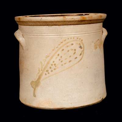 NY Stoneware Crock with Cobalt and Albany Slip Decoration
