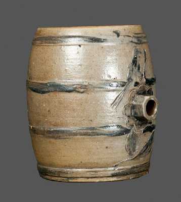 Exceptional Diminutive Stoneware Keg with Incised Bird and Floral Decoration, Albany, NY, circa 1810-20