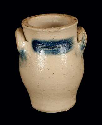 Miniature New York State Stoneware Crock Dated April 27, 1830