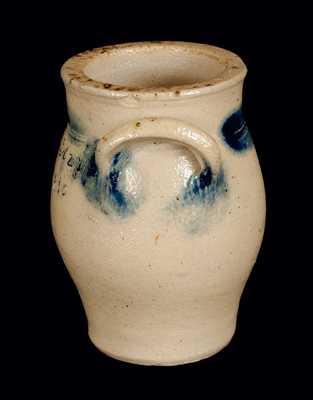 Miniature New York State Stoneware Crock Dated April 27, 1830