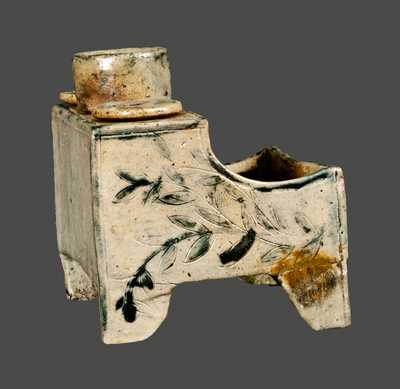 Extremely Rare and Important "OHIO" Stoneware Inkstand Dated "1829"