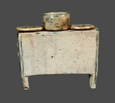 Extremely Rare and Important "OHIO" Stoneware Inkstand Dated "1829"