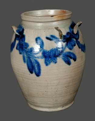 Four-Gallon Stoneware Crock with Profuse Cobalt Decoration, H. MYERS, Baltimore, circa 1825