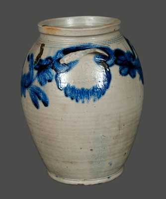 Four-Gallon Stoneware Crock with Profuse Cobalt Decoration, H. MYERS, Baltimore, circa 1825