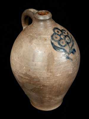 Manhattan Stoneware Jug with Impressed and Incised Floral Decoration