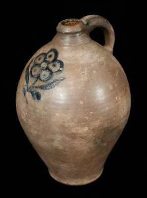 Manhattan Stoneware Jug with Impressed and Incised Floral Decoration