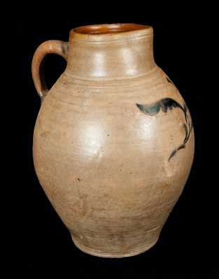 Monumental C. CROLIUS / Manhattan Stoneware Pitcher with Incised Decoration