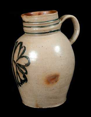 Stoneware Pitcher with Elaborate Incised Decoration, New Jersey, circa 1820
