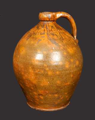 Mid 19th Century Redware 1 Gallon Pitcher